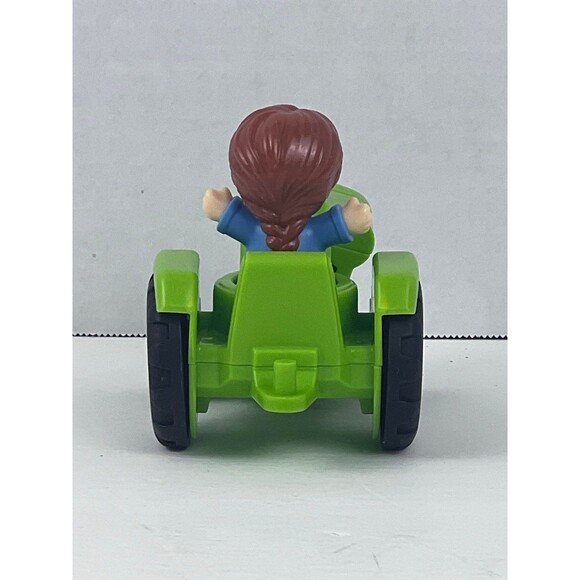 Fisher Price Little People Helpful Harvester Green Tractor  Farmer with Figure - Picture 3 of 4